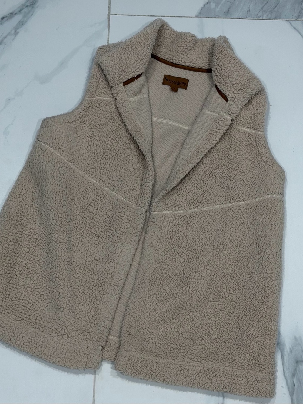 Koolaburra by UGG Sherpa Teddy Fleece Vest Beige Size M